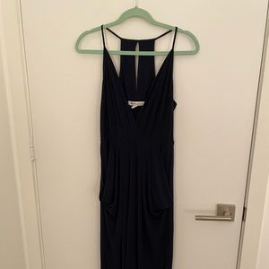 Navy maxi dress.